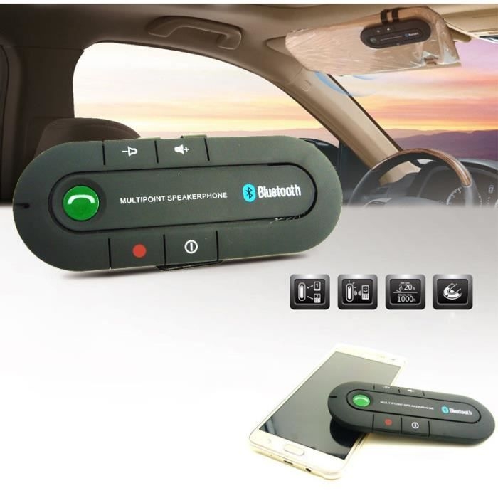 (schwarz) Bluetooth-freisprecheinrichtung Für Smartphones Im Auto, Lautsprecher Für Die Sonnenblende (schwarz)