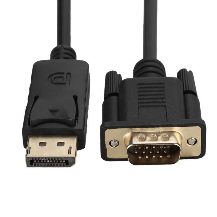 Displayport-auf-vga-kabel, Tragbarer Hd-1080p-adapter (dp Auf Vga), 1,8 M, Für Damen Und Herren, Für Laptops