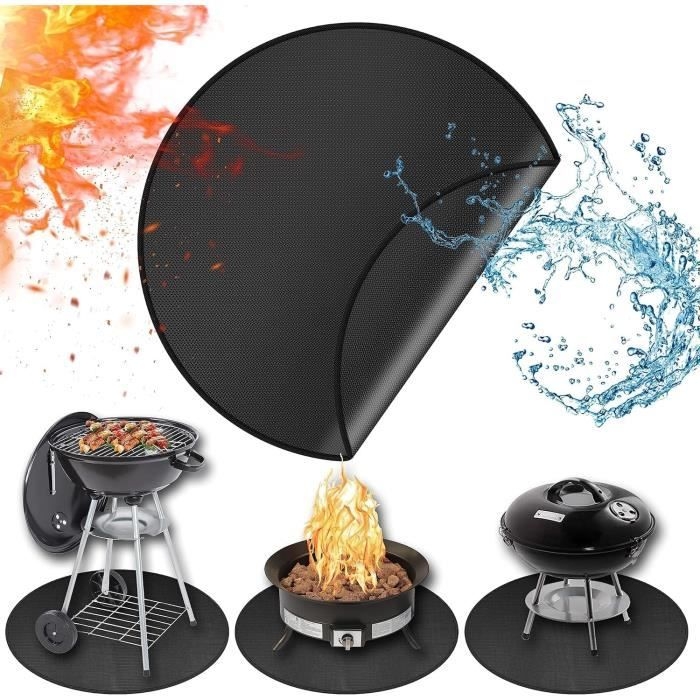36 Zoll (ca. 91 Cm) Große, Feuerfeste Bodenschutzmatte – Hitzebeständig – Wasserdicht – Schwarz