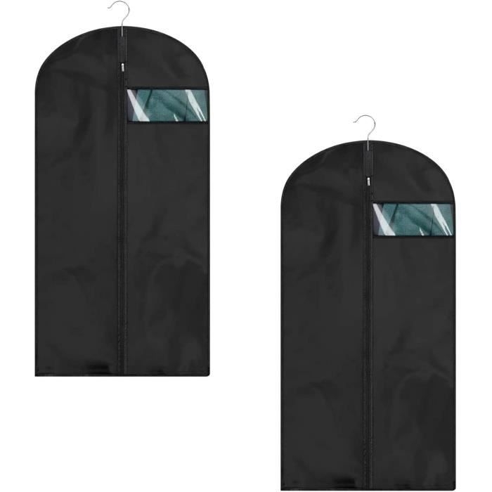 2 Lange Kleidersäcke 60 X 140 Cm – Geeignet Für Anzüge Und Kleider – Atmungsaktive Staubschutzhüllen Für Kleidung