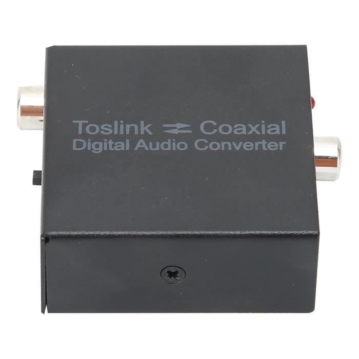 (schwarz) Optischer Koaxialadapter Optischer Zu Koaxial-audiokonverter Bidirektionaler Schalter Digital Optisch Koaxial Spdif Digital Koaxial