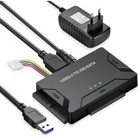 Usb-festplattenadapter, Usb 3.0 Auf Ide/sata, 1 M Usb-kabel Für 2,5"- Und 3,5"-ide/sata-hdds Und Ssds