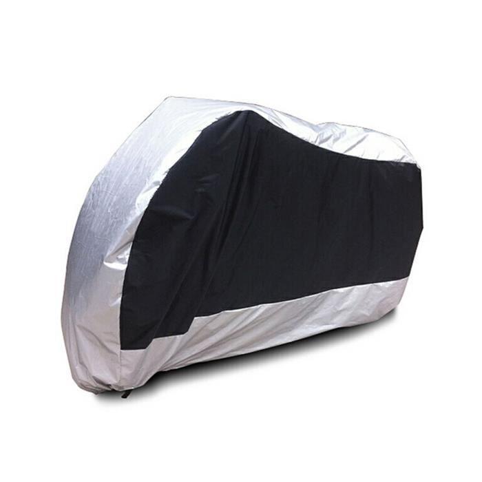 Wasserdichte Und Staubdichte Motorradabdeckung, 265 Cm Lang - Xxl (silber)