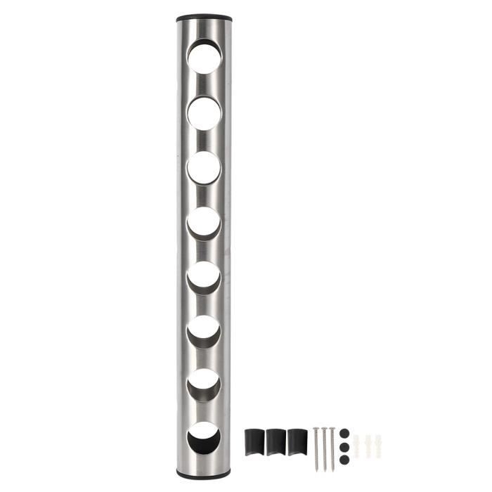(silber, Gold) A8 Wand-weinregal – Edelstahl – 8 Befestigungslöcher – Modernes Design