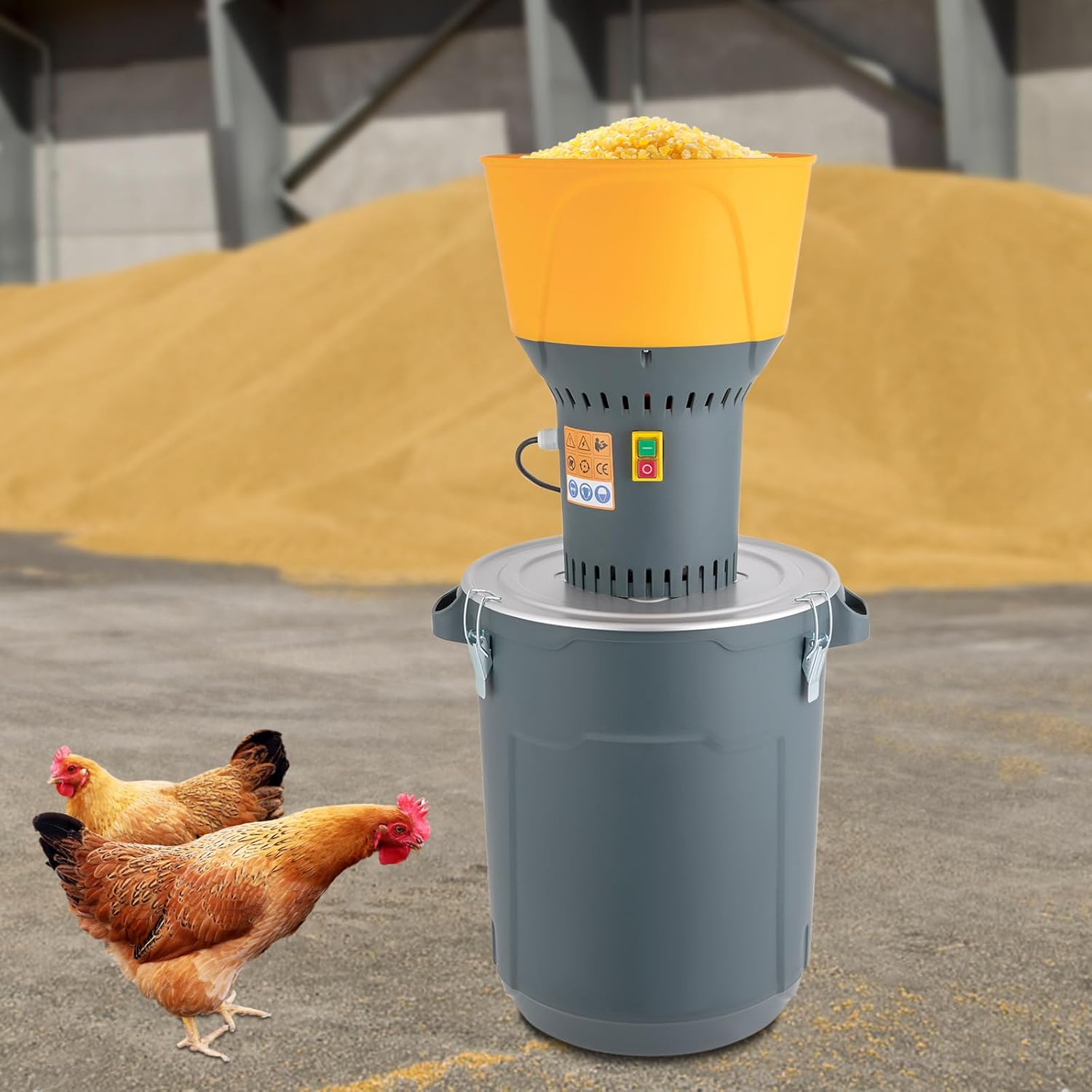 Getreidemühle Elektrisch,1300w Grain Mill,mahlwerk,gewürzmühle Mühle Trockenkornmühle Maismühle Grinder,futtermittel Schrotmühle Für Getreide Getreidemühle Futtermühle (50l)