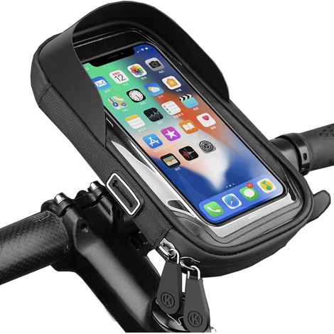 Wasserdichte Fahrrad-handyhalterung, 360° Drehbare Handyhalterung, Fahrradlenkertasche Mit Touchscreen Und Sonnenschutz, Mountainbike-lenkertasche Für Smartphones Bis 6,4 Zoll
