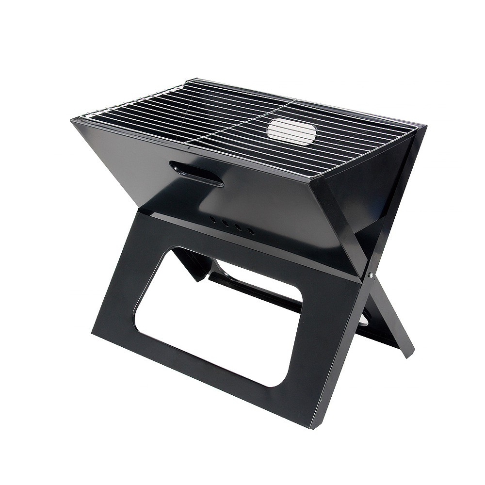Faltbarer Und Tragbarer Grill, Ideal Für Grillabende Im Freien, Camping, Reisen, Picknicks Und Strandpartys – Schwarz