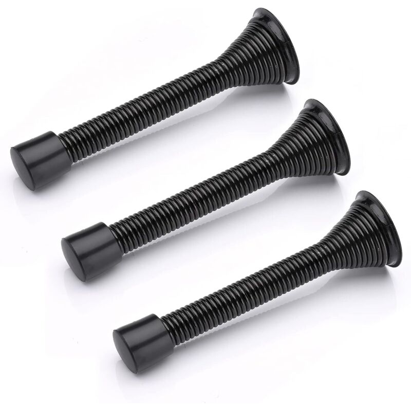 Set Aus 3 Federbelasteten Türstoppern Mit 85 Mm Durchmesser, Zur Wandmontage, Zum Schutz Von Wänden Und Türen.