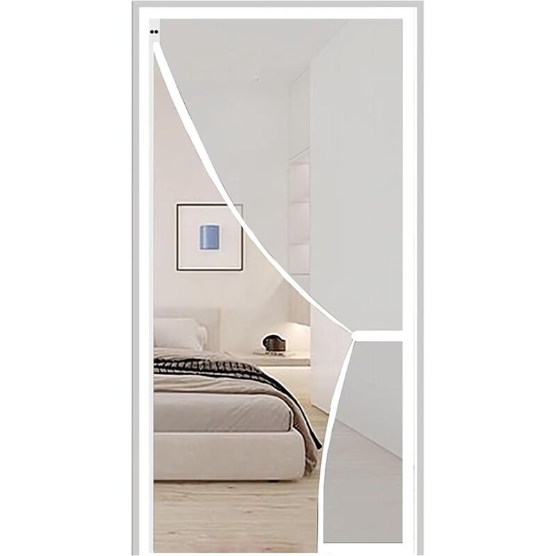 Magnetisches Moskitonetz 90 X 210 Cm, Weiß, Zum Schutz Vor Insekten.
