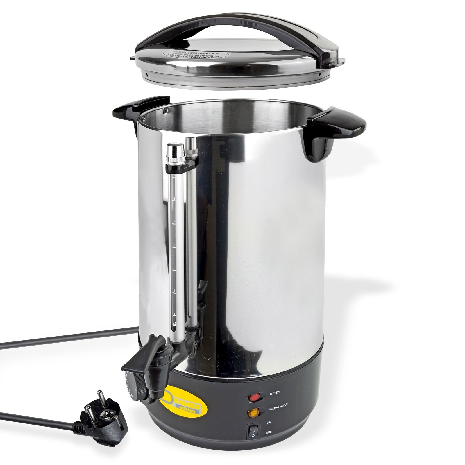 Denner-edition - 10l Glühweinkocher Edelstahl Heißgetränkeautomat 950w Heißwasserspender