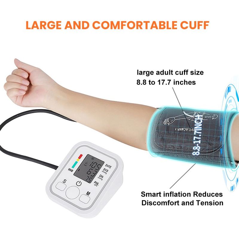Elektronisches Blutdruckmessgerät – Blutdruck- Und Pulsmessung Mit Zwei Speicherplätzen (2x99), Verstellbarem Armband (22–32 Cm), Großem Lcd-display, Selbstdiagnosefunktion – Klinisch Validiert Für De