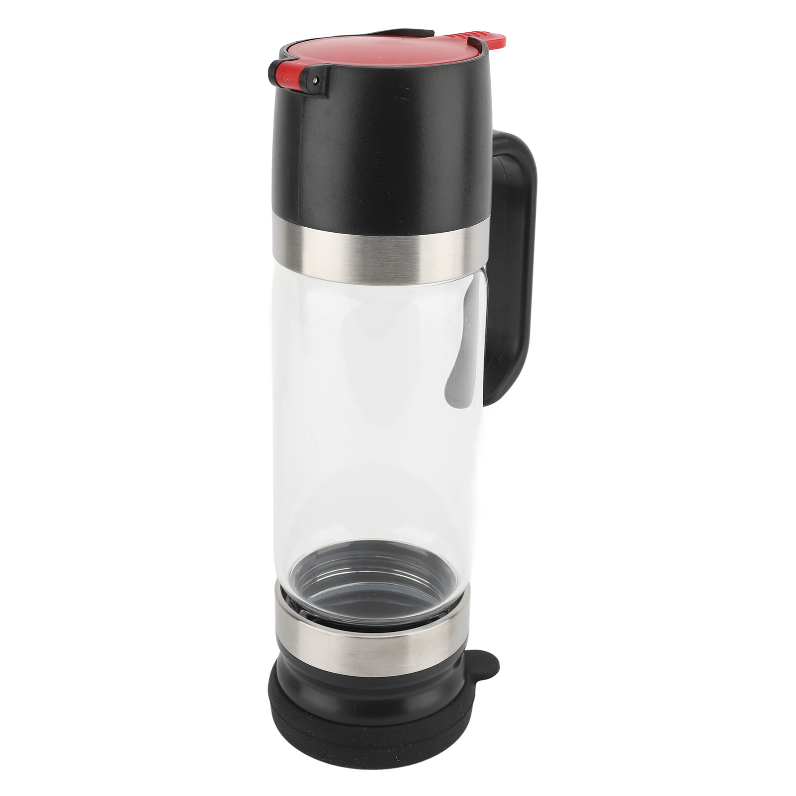 350-ml-honigspender, Sirupspender Aus Klarglas Mit Griff, Tropffreier Behälter Für Cafés, Restaurants Und Zuhause, Schwarz