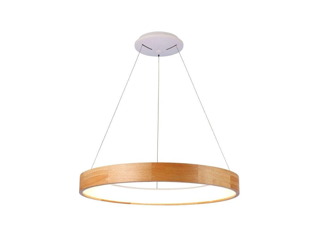 Led-holz-kreis-kronleuchter 50w
