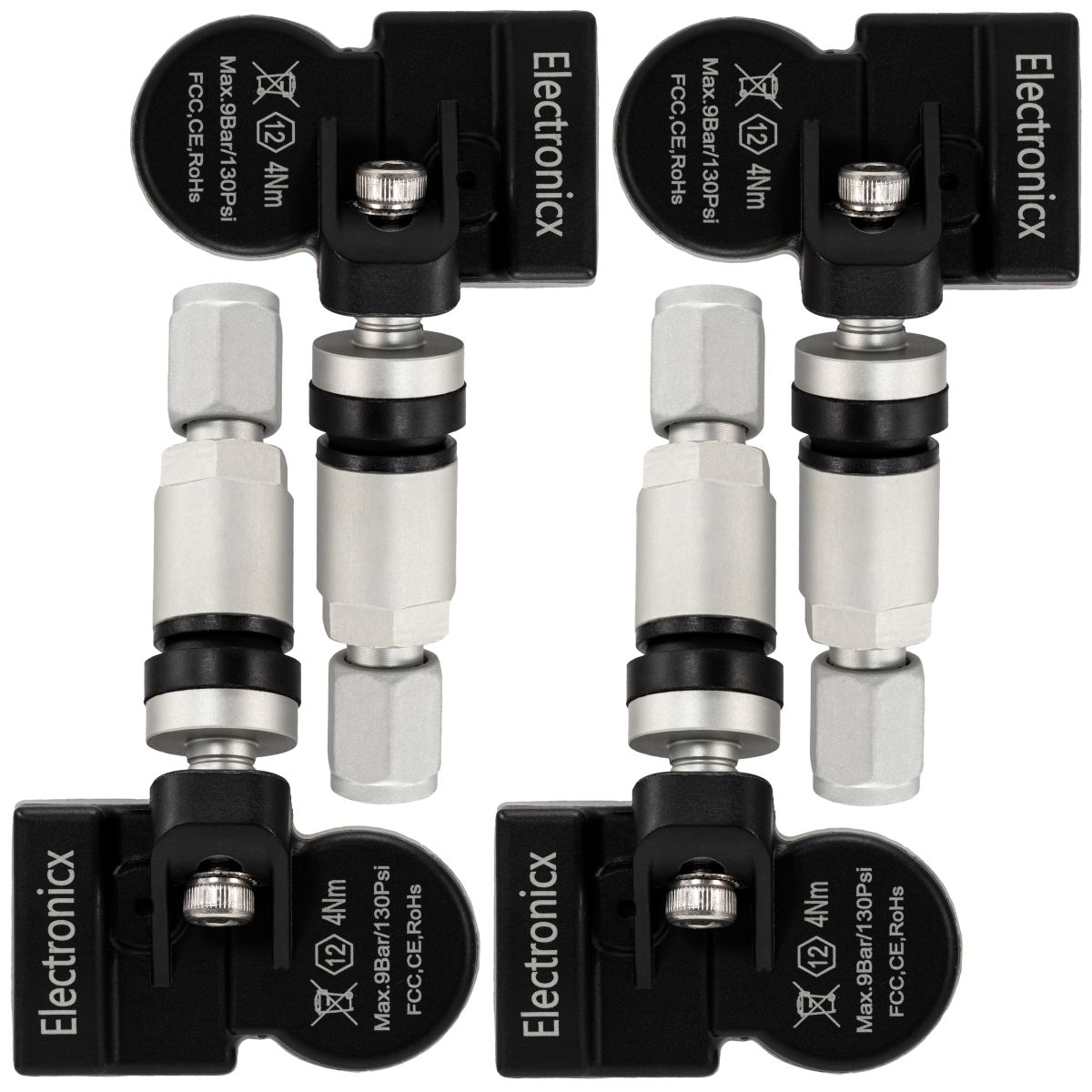 4x Rdks Sensoren Metall Silber ▶ Peugeot 4008 2018-2021 ✓ Reifendrucksensor Tpms Set