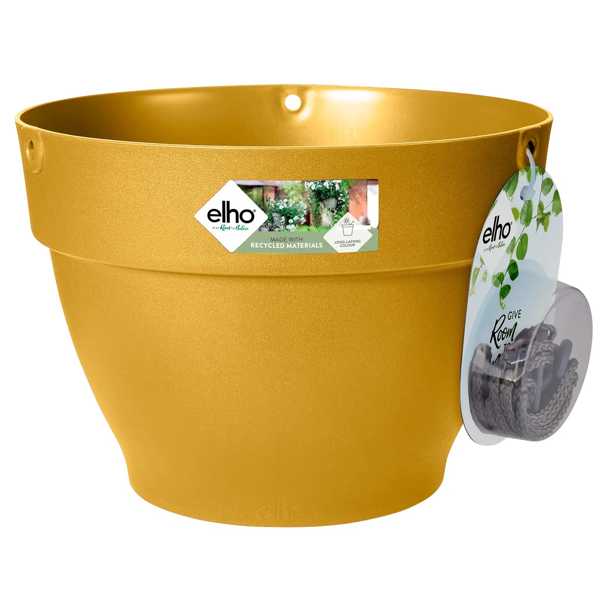 Elho® Vibia Campana Pflanzenampel Honiggelb Ø 26 Cm - Kunststoff