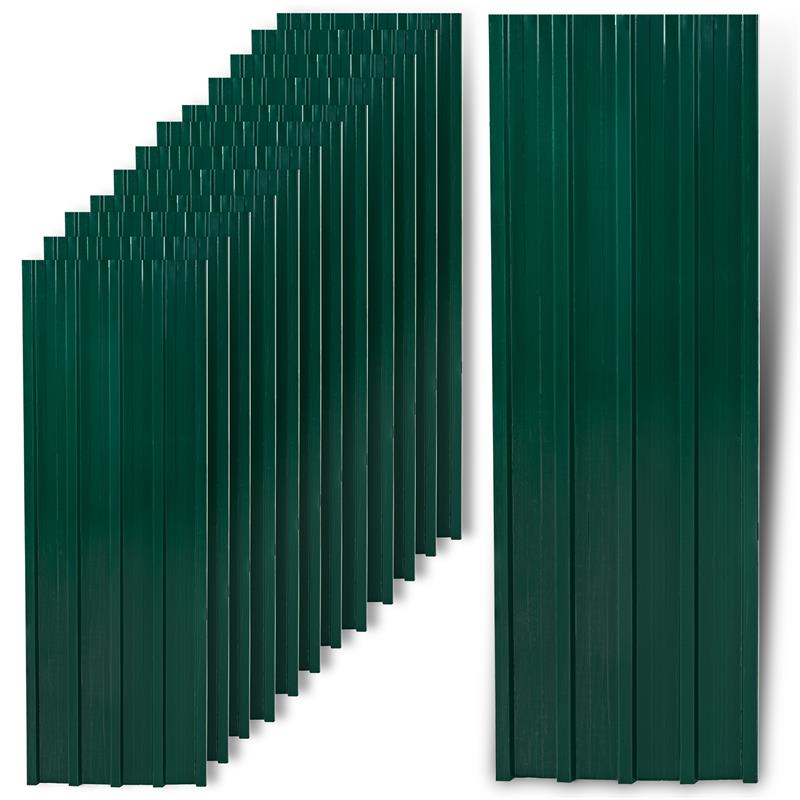Estexo - Trapezblech Profilblech Metallblech 12 Stück Dachblech Stahlblech Dach Platten Grün