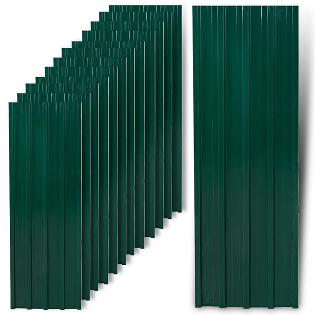 Estexo - Trapezblech Profilblech Metallblech 12 Stück Dachblech Stahlblech Dach Platten Grün