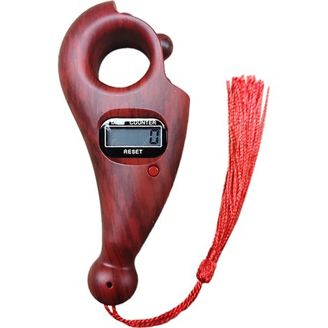 Digitaler Fingerzähler Mit Perlen, Elektronische Buddha-anzeige, Fingerzähler, Handzählzähler Für Buddhistische Gebete, Entspannungsspielzeug (braun)