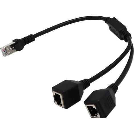 Rj45-netzwerk-splitter-adapterkabel, 1 Stecker Auf 2 Buchsen Für Ethernet-lan-anschlüsse