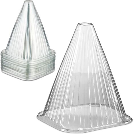 Transparente Pflanzenschutzhüllen – Schützen Sie Ihre Pflanzen Vor Vögeln Und Schnecken – 40er-packung. 19 × 19 × 22 Cm