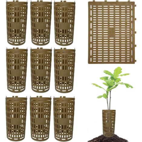 Baumstammschutz – Verstellbar. Geeignet Für Gärten, Wälder Usw. – 10er-pack. Braun. 38,1 X 25,4 Cm