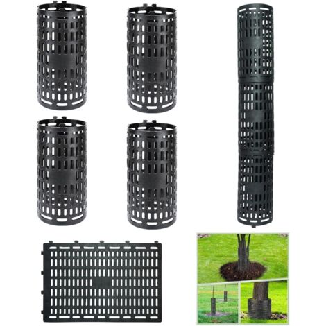 Baumstammschutz – Verstellbar. Geeignet Für Gärten, Wälder Usw. – 10er-pack. Schwarz. 38,1 X 25,4 Cm