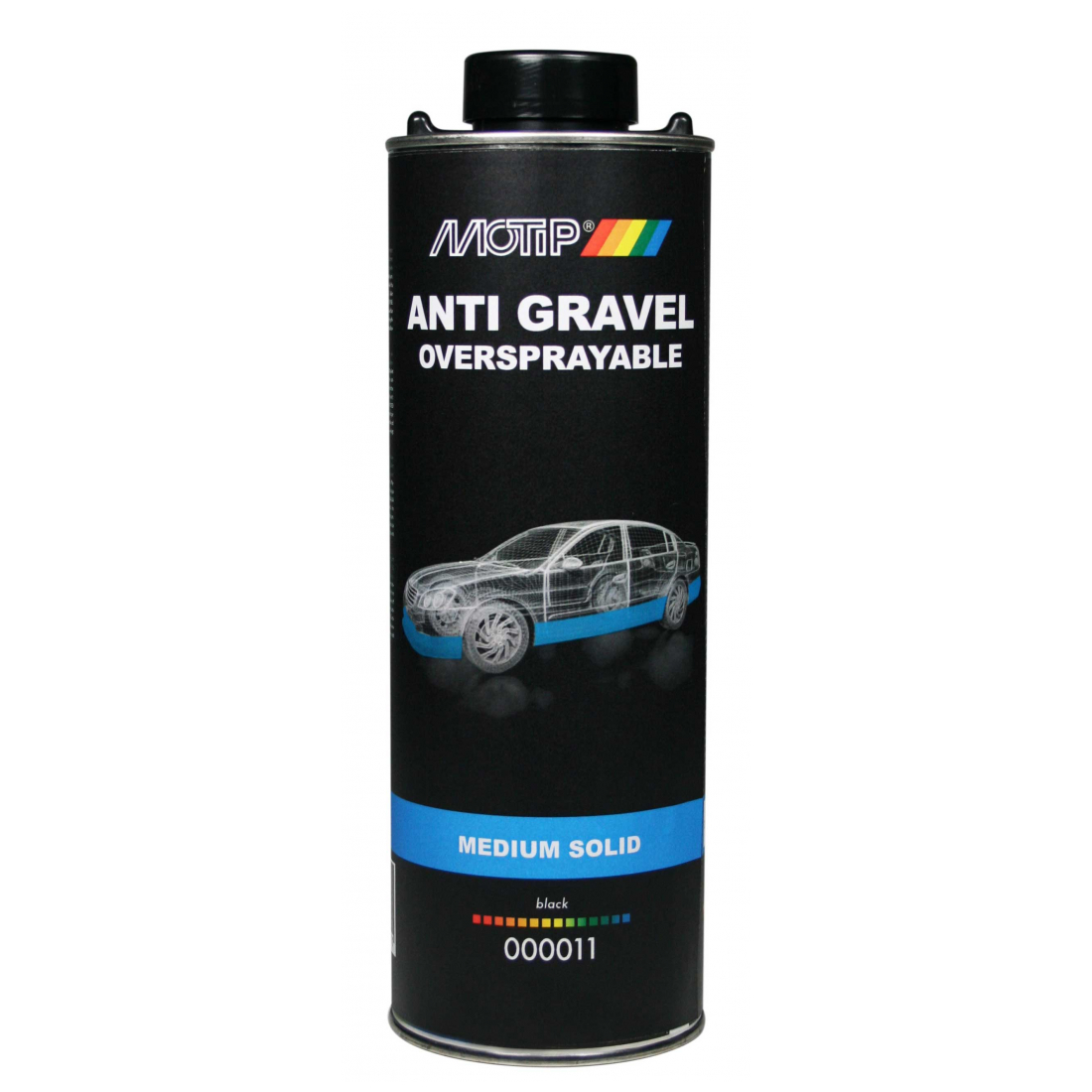 Motip Steinschlagschutz Medium Solid Schwarz Exzellente Haftung 1000ml