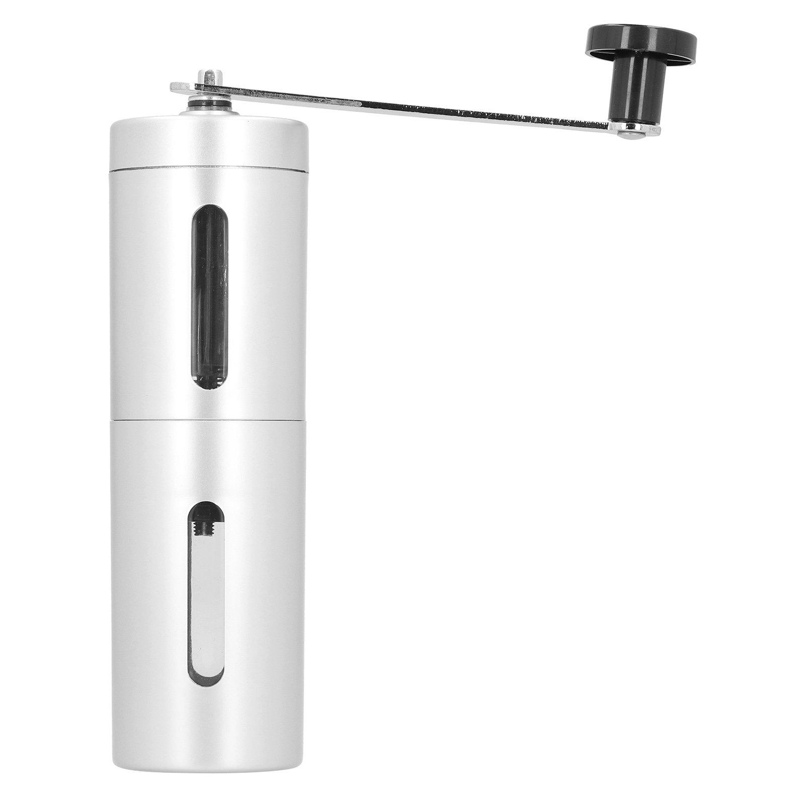 Tragbare Manuelle Kaffeemühle Mit Handkurbel Für Kaffeebohnen Und Pfeffer, Silber