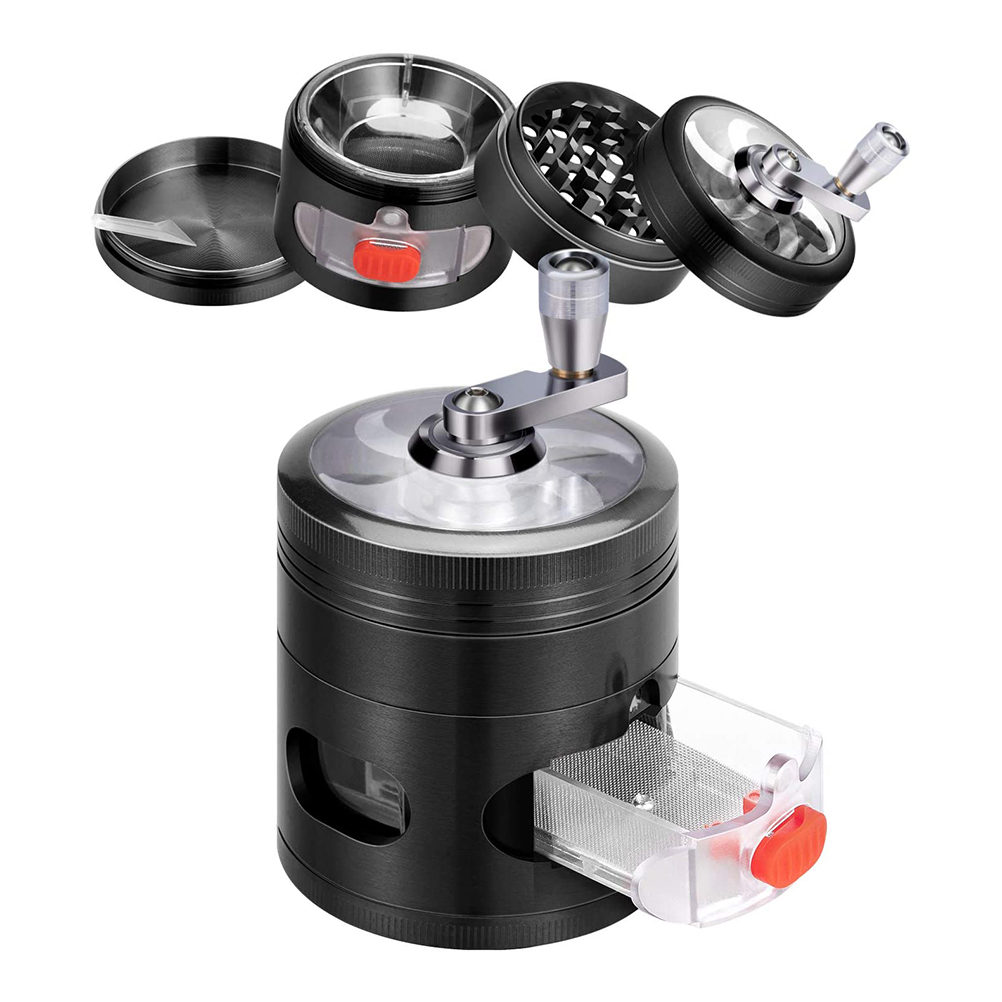Metallene Kräutermühle Mit Magnet Und Schublade – Tragbare Gewürzmühle