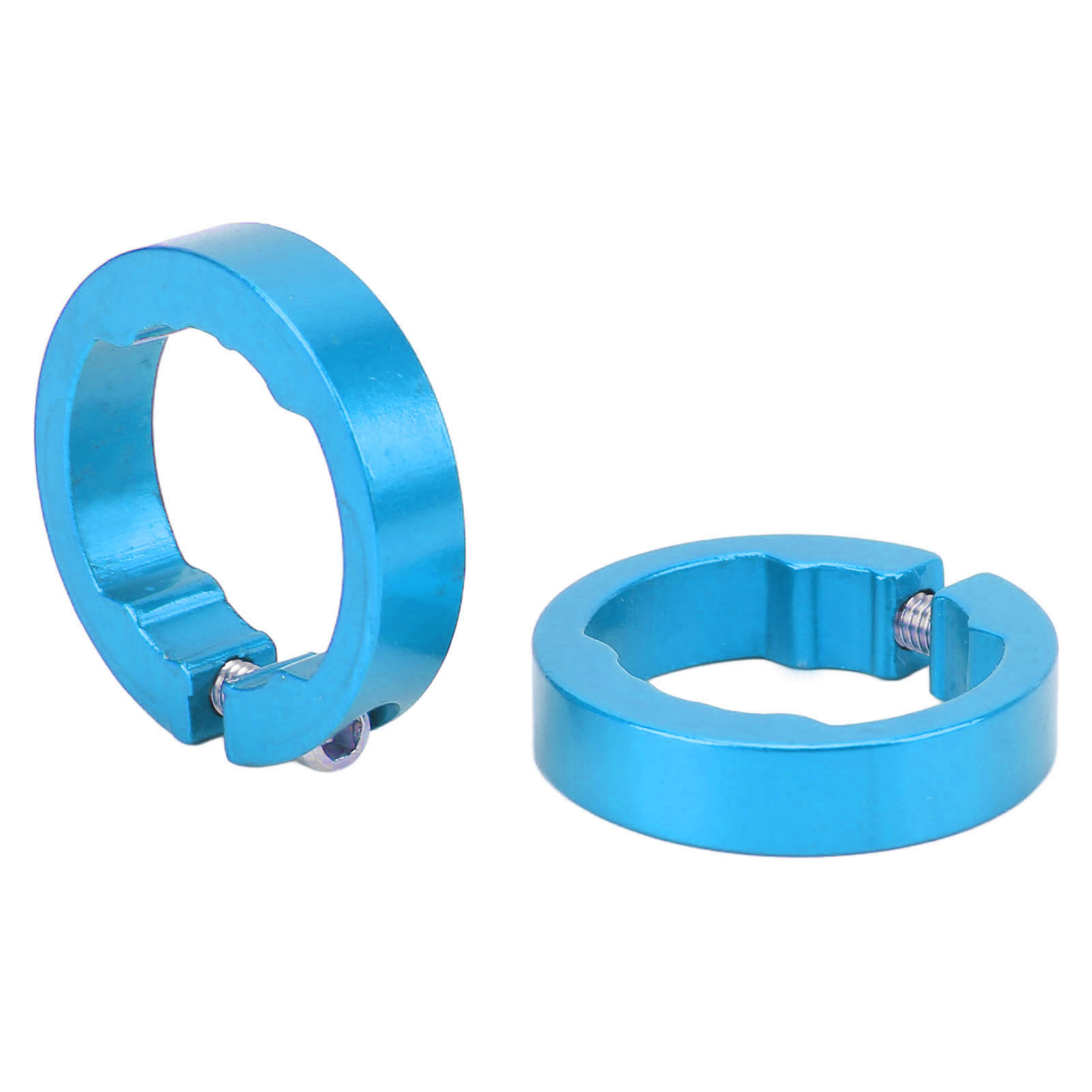 Zweiteilige Fahrradgriffe Mit Klemmringen Aus Aluminiumlegierung – Praktisch Und Stilvoll, Für 22,2-mm-lenker, Blau