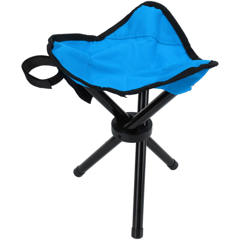 Leichter, Faltbarer Campinghocker, Tragbarer Dreibeinsitz Für Wandern, Jagen, Angeln, Reisen, Blau