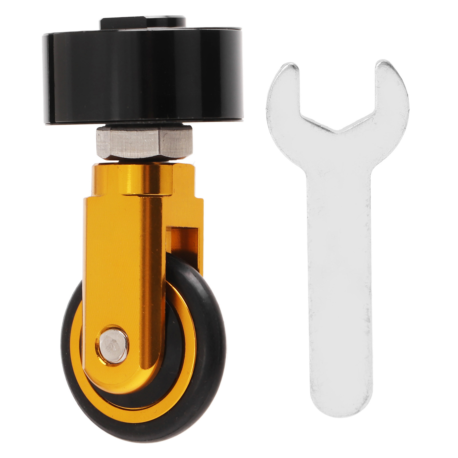 K3plus 412 Faltbares Zusatzrad Für Fahrradkinderwagen, 33,9 Mm Sattelstütze, Goldfarben, Praktisches Reisezubehör