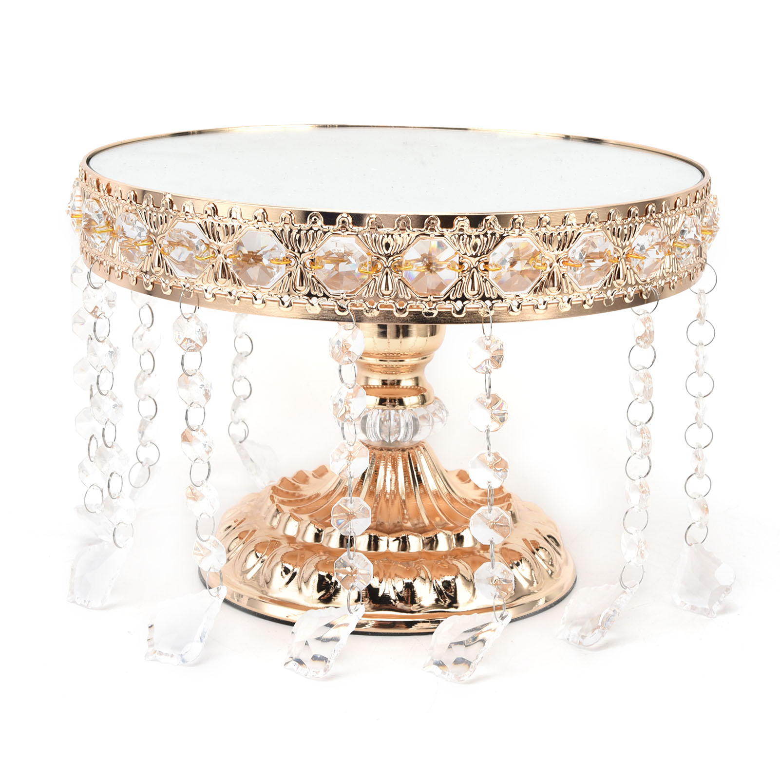 Multifunktionale Kristall-etagere Für Hochzeitsdesserts, Goldene Präsentationsfläche Für Bankette Und Partys