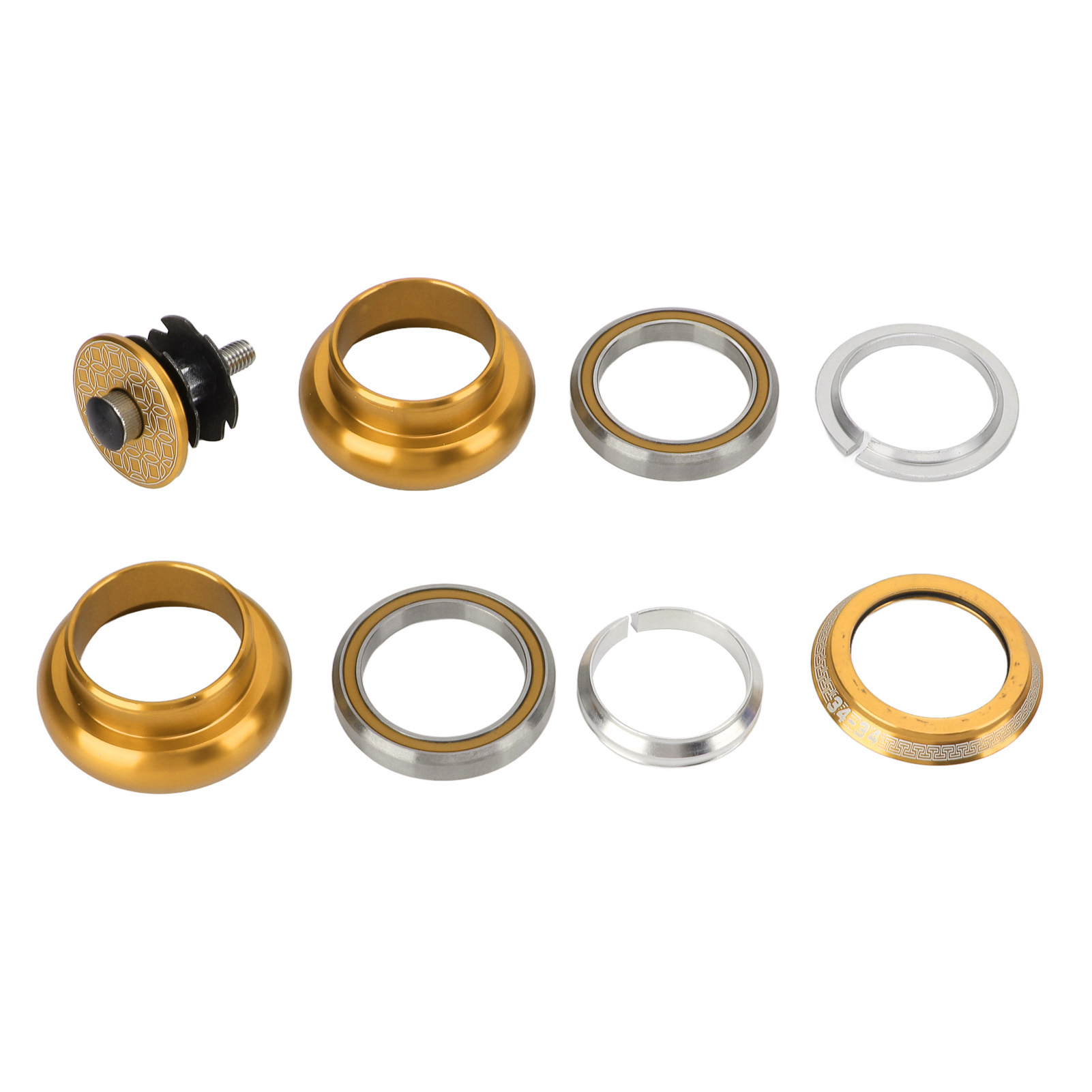 Viaron 34-mm-steuersatz Mit Doppellager Für Rennräder Und Mountainbikes, Goldfarben