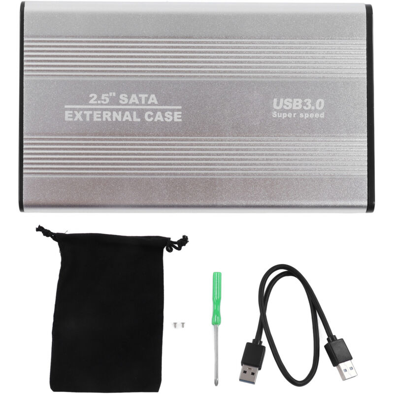 Externes Gehäuse Für 2,5"-festplatten Mit 4 Tb, Usb 3.0 (5 Gbit/s), Silbernes Aluminium, Hot-swap-fähig Mit Led-beleuchtung