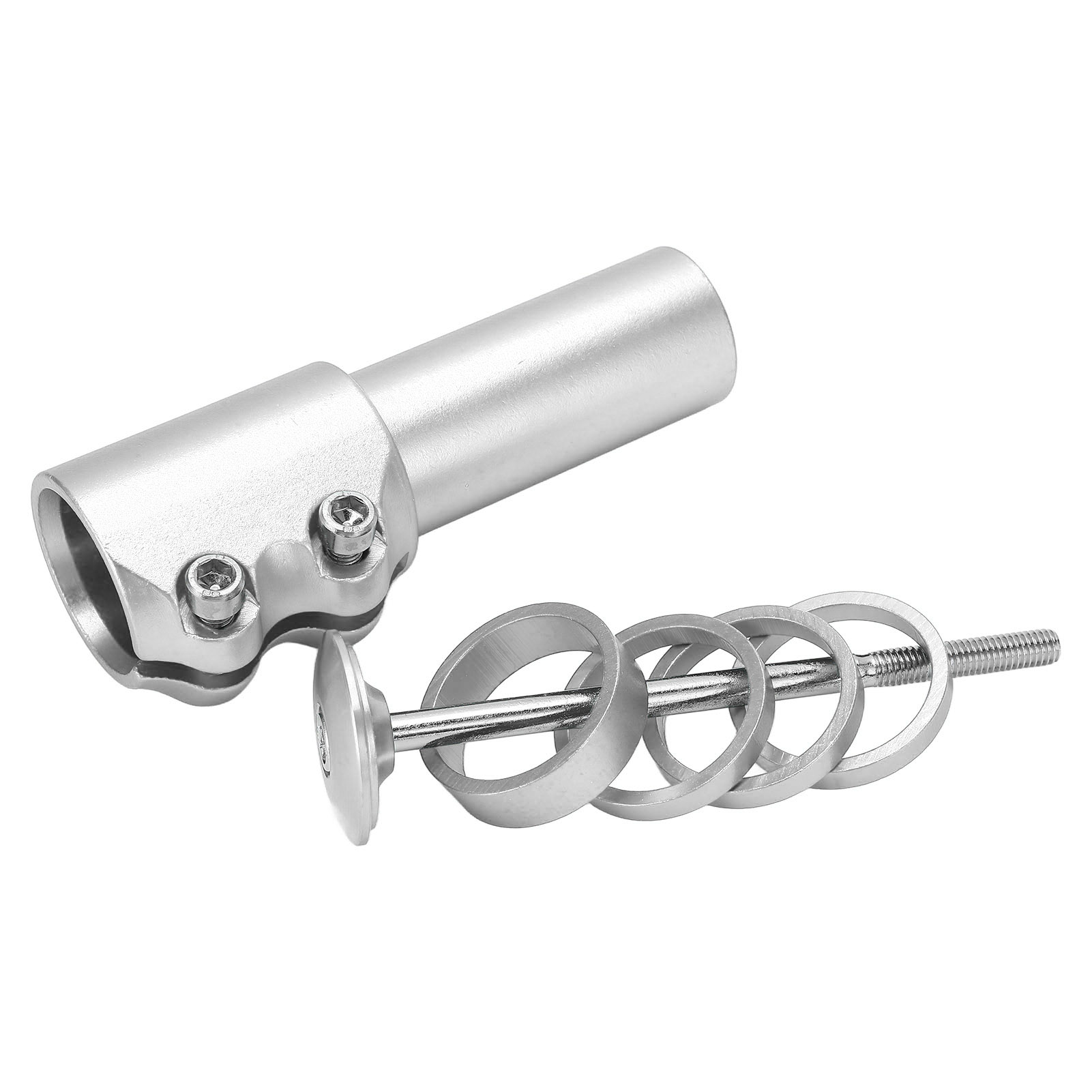 Vorbauadapter Aus Aluminiumlegierung Für Mountainbikes, Lenkererhöhung Für 28,6 Mm/1,13 Zoll Federgabeln, Silber
