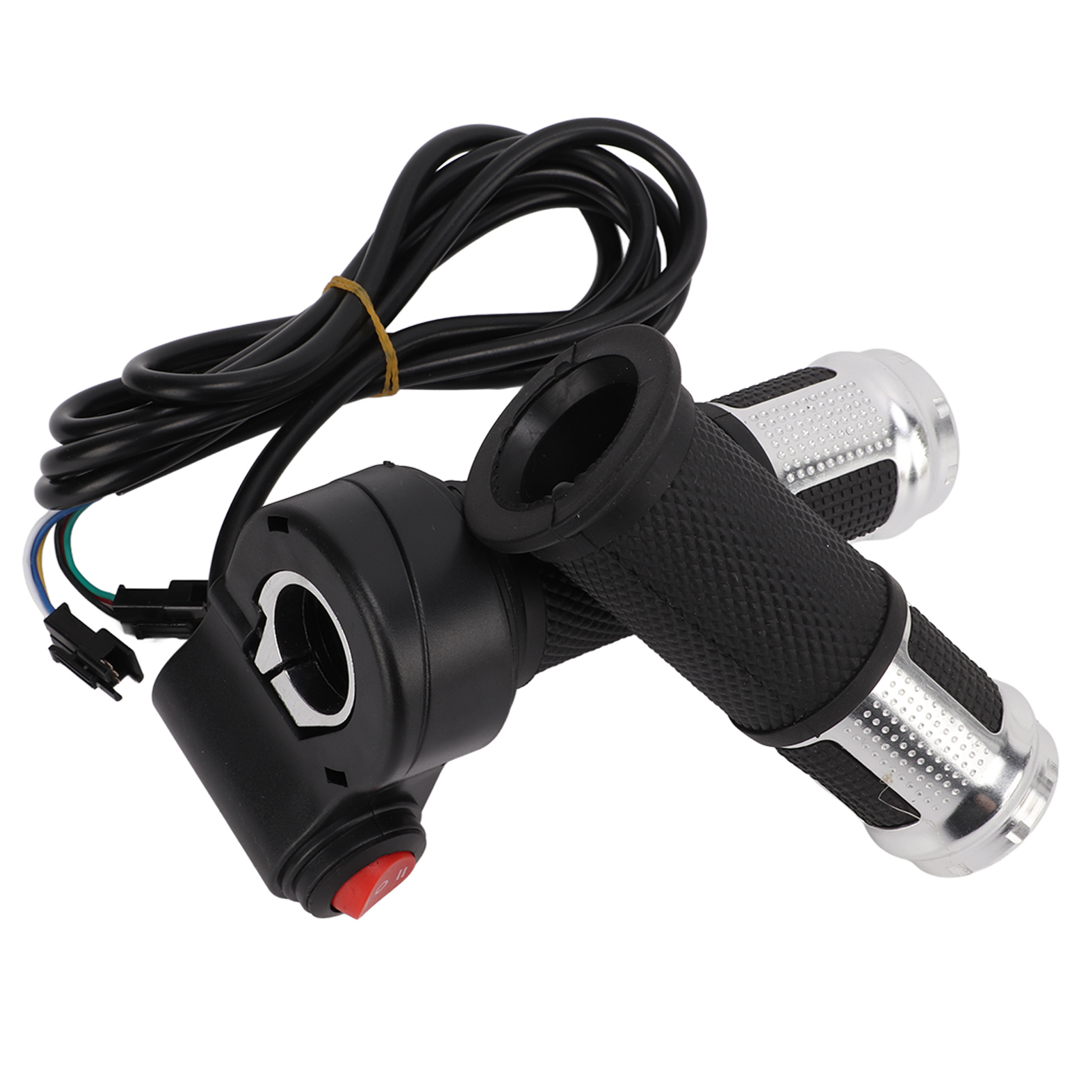 Universeller 6-adriger Gasgriff Für 12v-99v-elektrofahrräder, Zweistufig, Drei Geschwindigkeiten, Silber