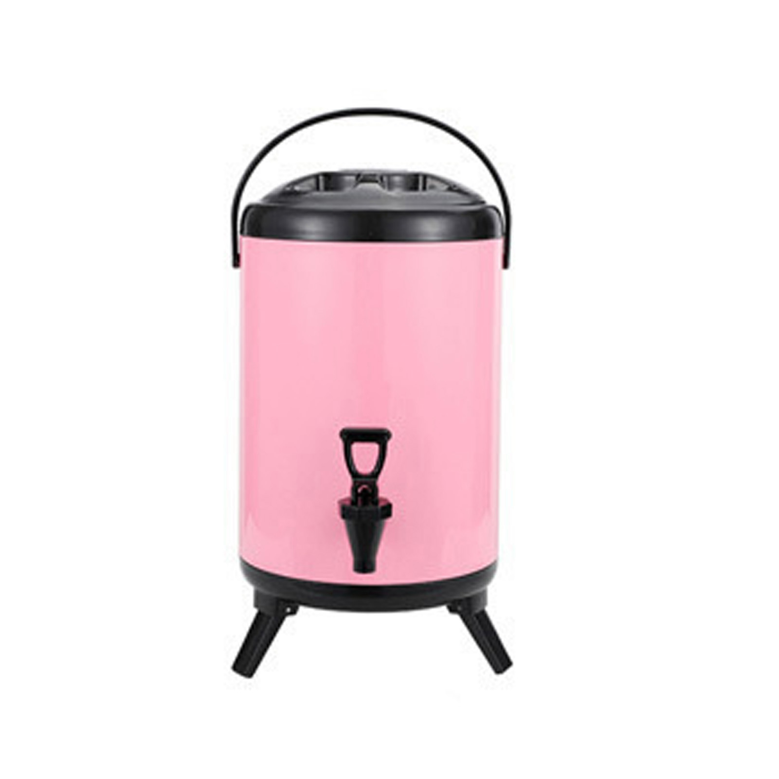 8-liter-getränkespender Aus Edelstahl Für Heiße Und Kalte Getränke Mit Zapfhahn, Ideal Für Milch, Tee Und Veranstaltungen, Farbe: Rosa.