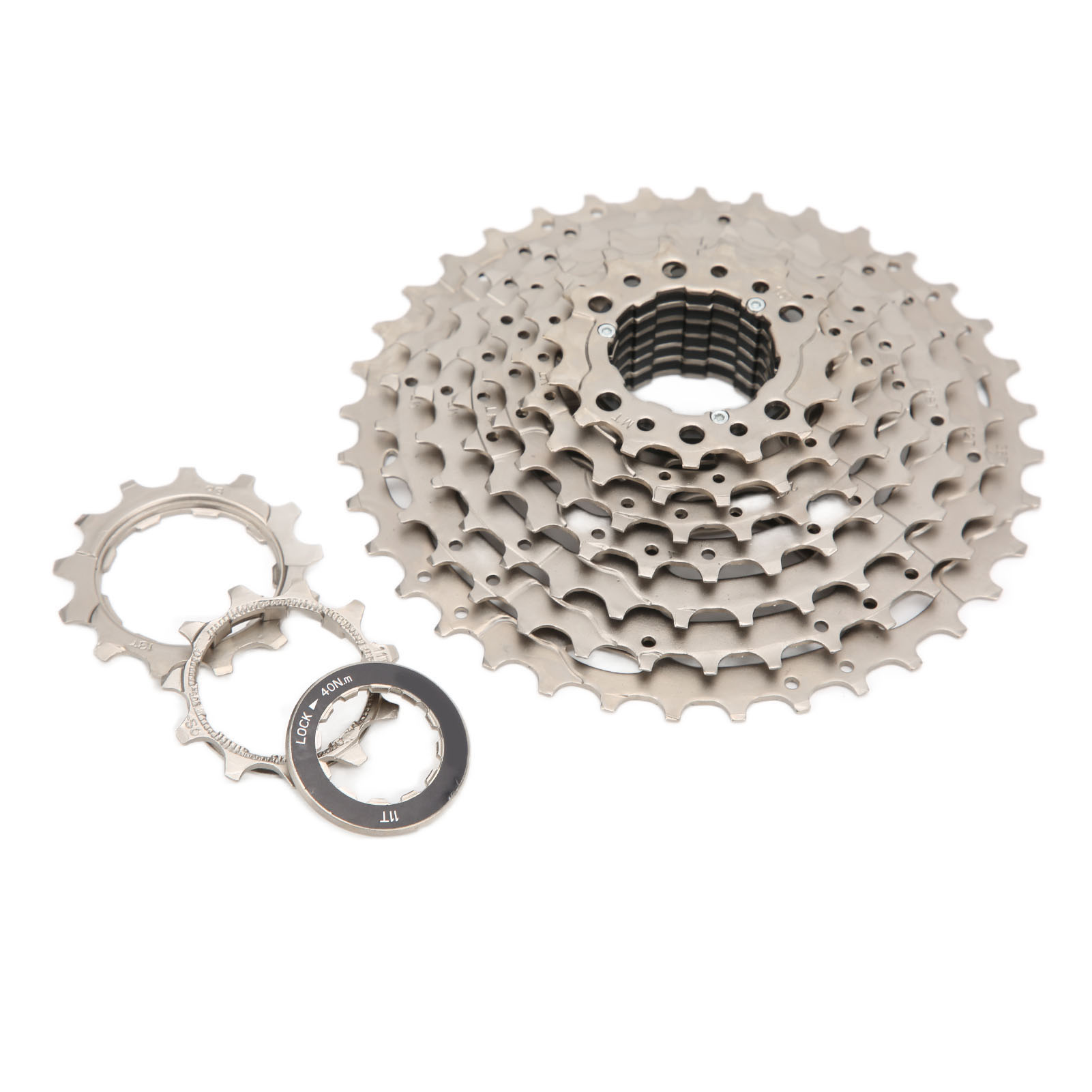 Leichte Silberne 9-gang-kassette (11-36 Zähne) Für Rennräder Und Mountainbikes
