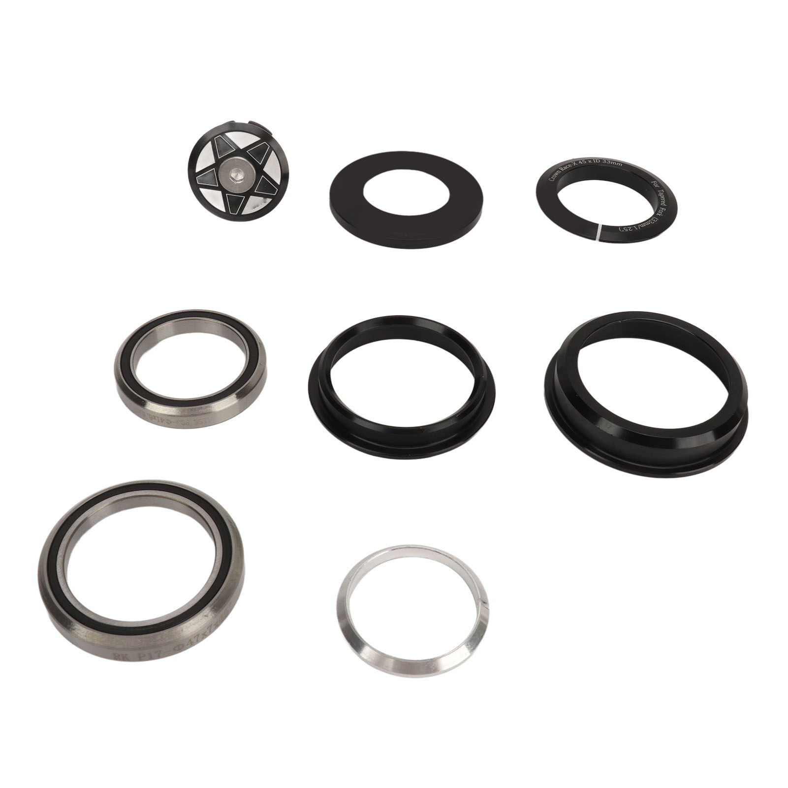 Lagerschalensatz Für Fahrradgabel, Lenkkopflager Kompatibel Mit 44-50,6 Mm Rahmen Und 1,25 Zoll Konischer Gabel.