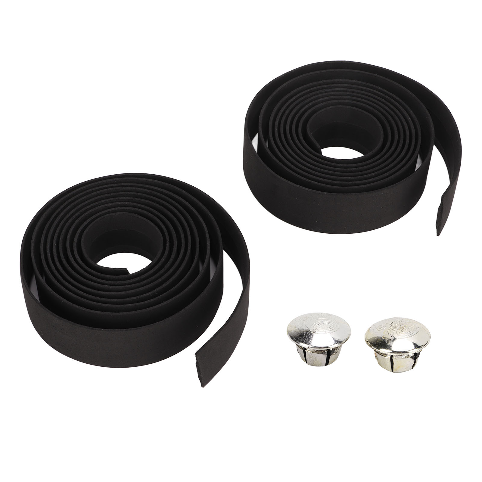 Lenkerband Für Rennräder Mit Silbernen Endkappen, Stoßdämpfendes Eva-pu-material, Rutschfest, Für Mountainbiken Und Radfahren.