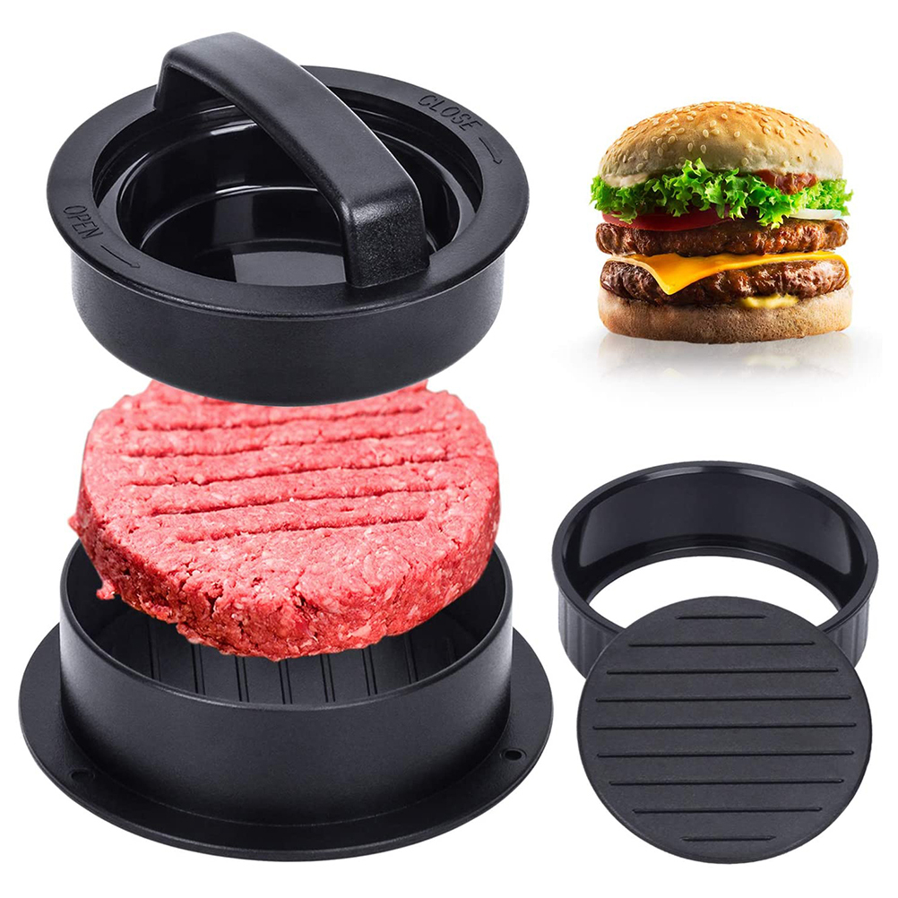 3-in-1 Hamburgerpresse, Burgerform, Antihaftbeschichtetes Küchengerät Für Grillen Und Fleischzubereitung