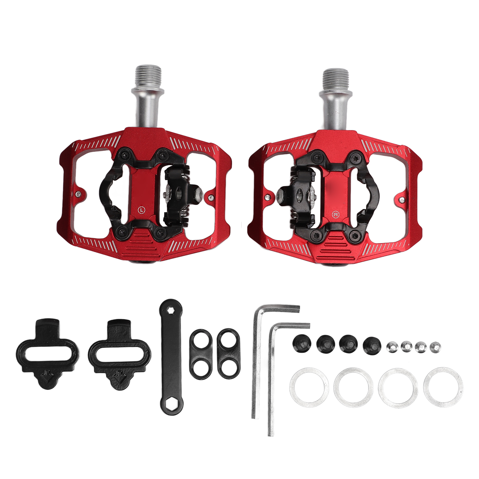 Spdred Dual Function Flat And Clickless Bicycle Pedal With 3 Sealed Bearings For Mountainbikes