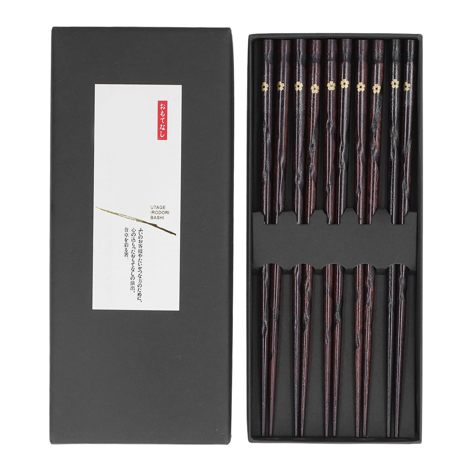 Paar Japanische Ringhalter Aus Holz Mit Goldenem Blumenmuster – Ein Elegantes Und Wiederverwendbares Geschenk Für Familie Und Freunde