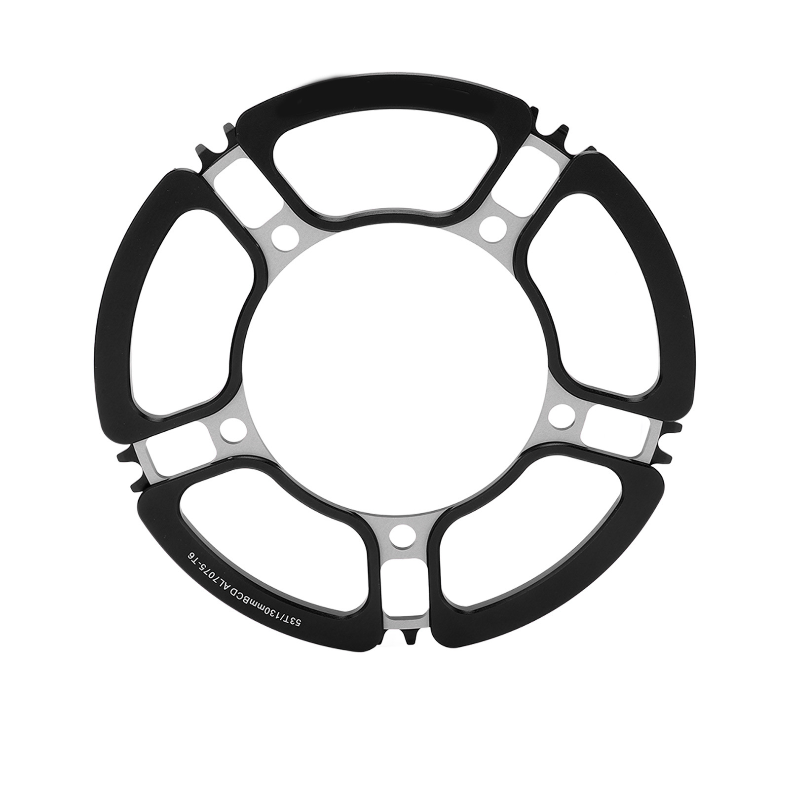 Litepro 5-loch-kurbel Für Falträder, 53-zahn-kettenblatt, Lochkreis 130 Mm, Schwarz