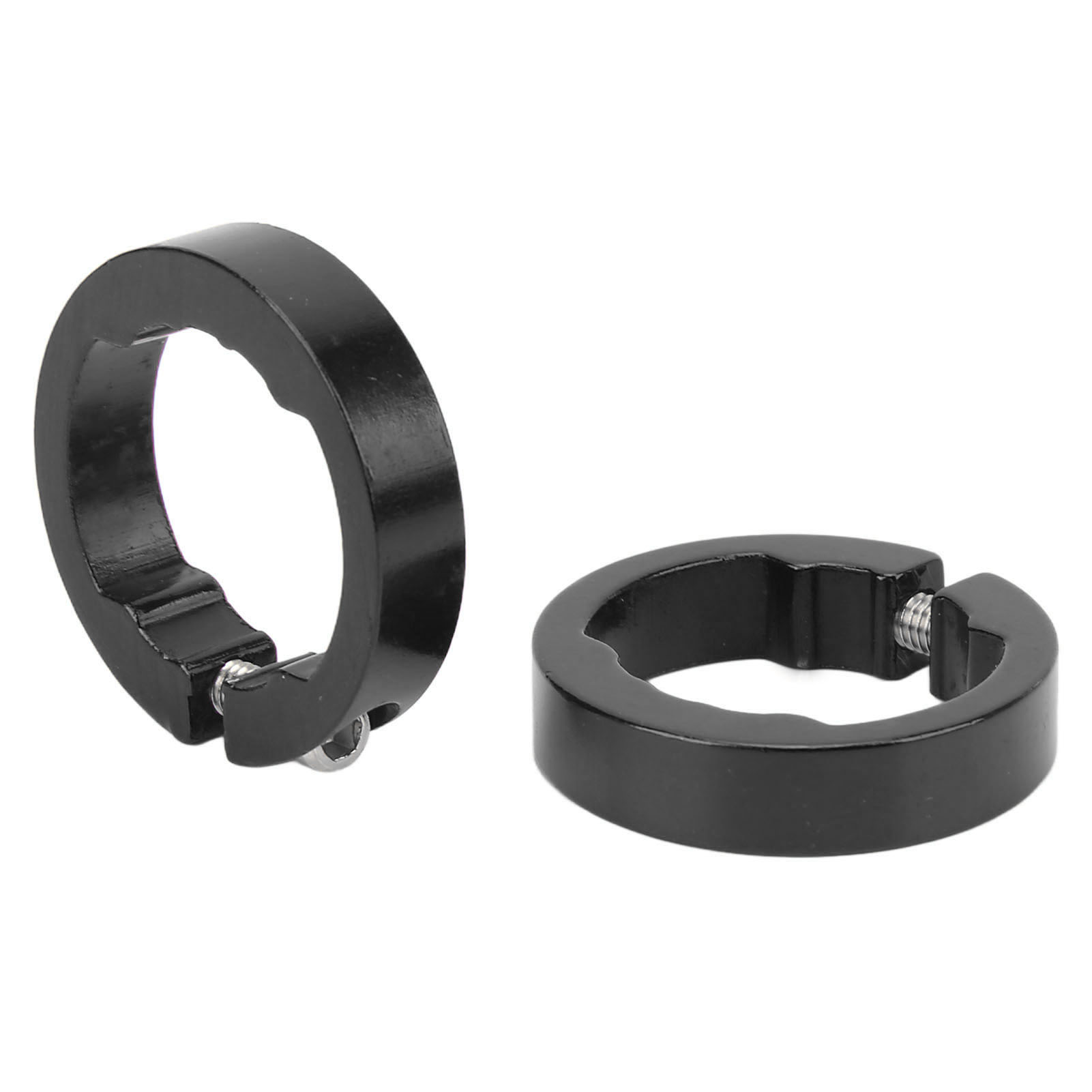Zweiteilige Fahrradgriffe Mit Klemmringen Aus Aluminiumlegierung – Praktisch Und Stilvoll Für 22,2-mm-lenker, Schwarz