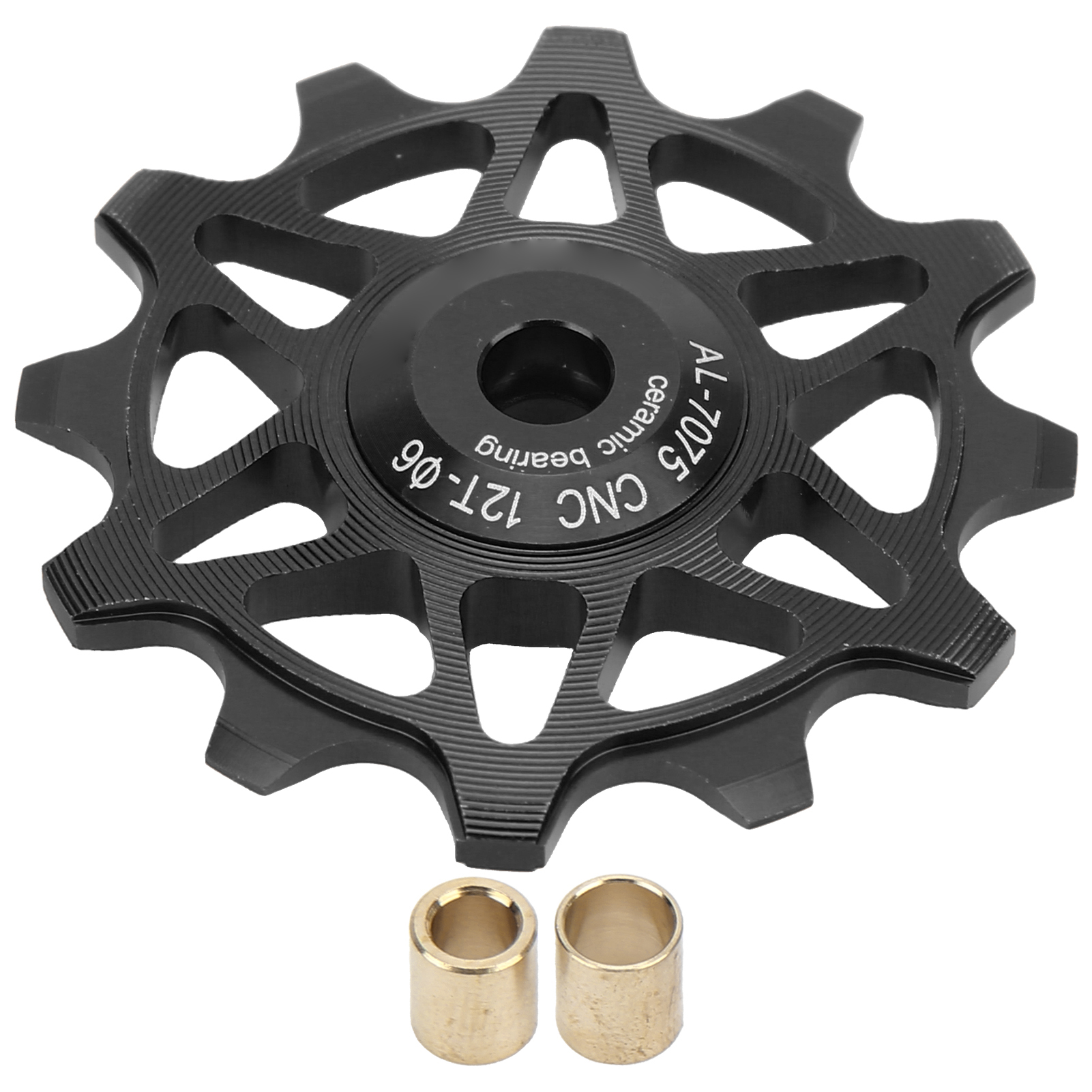 Meroca 12t Schaltwerksröllchen Aus Aluminiumlegierung Mit Gedichtetem Lager Für Mountainbikes Und Rennräder, Schwarz