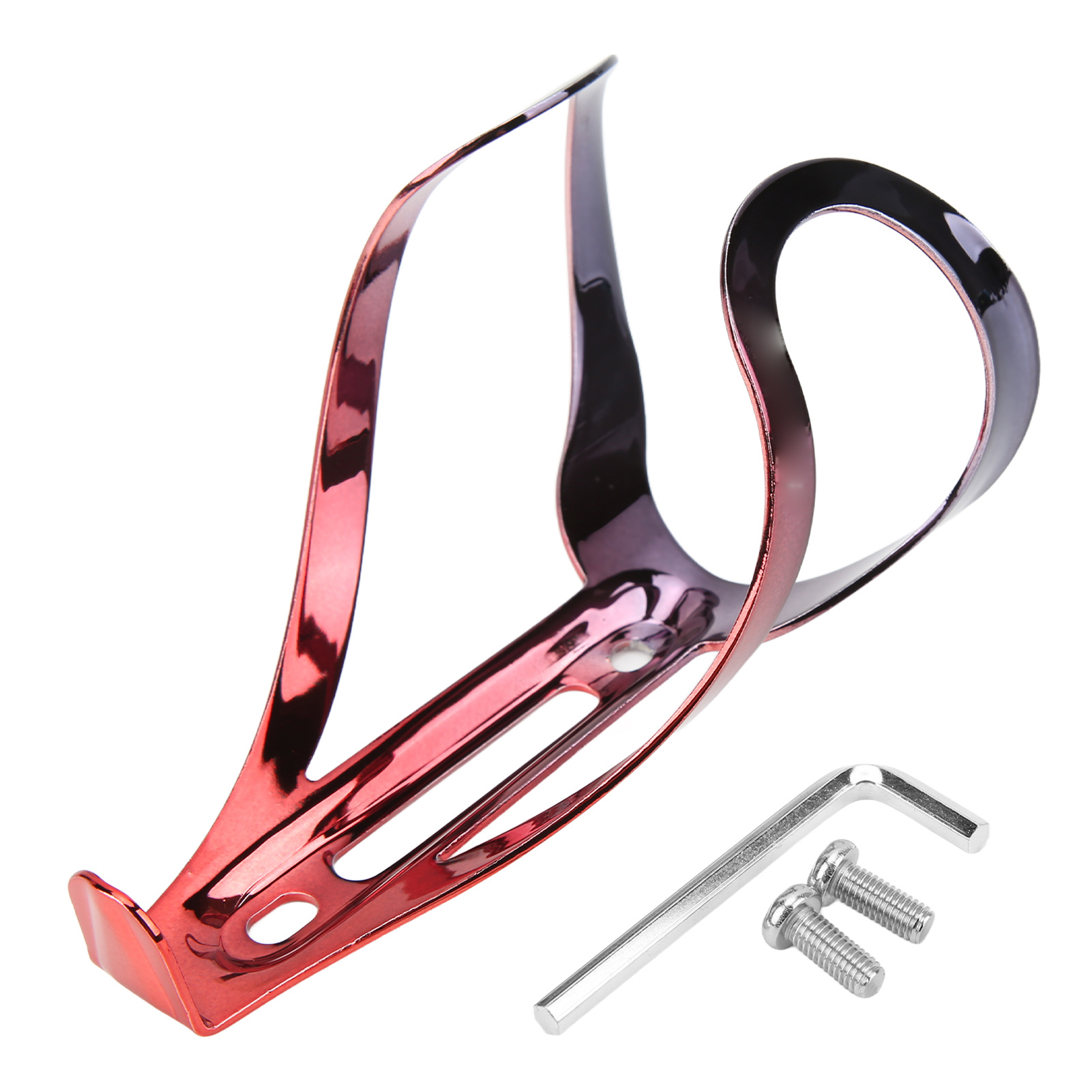 Robuster, Farbenfroher, Leichtgewichtiger Flaschenhalter Mit Glatten Kanten Für Mountainbiker Und Rennradfahrer, Schwarz Und Rot