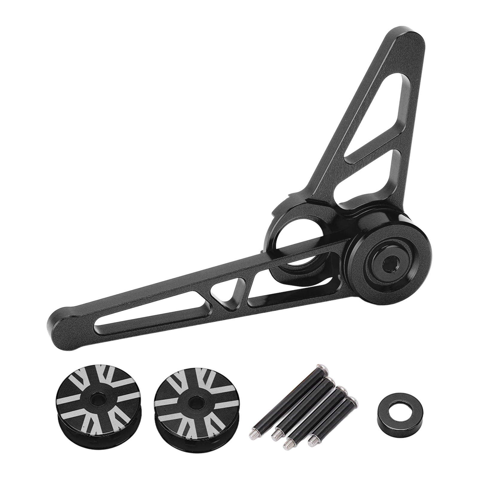 Cnc-gefräster Kettenspanner Aus Aluminiumlegierung Für 6-gang-fahrräder Mit Schaltwerk, Schwarz