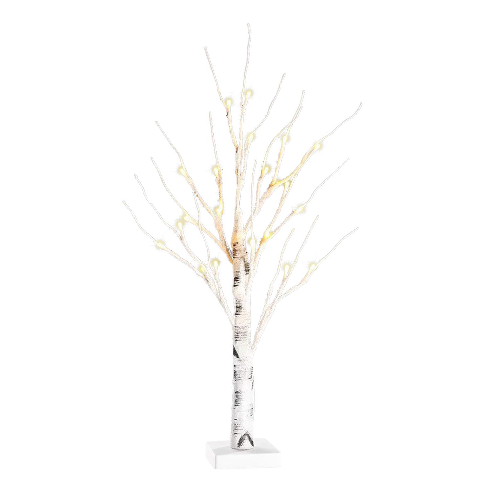 60 Cm Led-baumbeleuchtung, Dekorative Silberbirke Mit Warmem Licht Für Partys Und Innendekoration